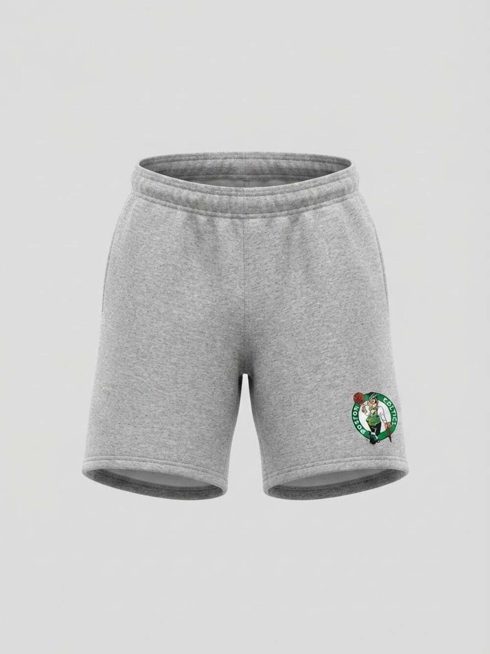 Boston Celtics NBA youth Gray Team Logo French Terry Shorts: L-XL 14-16